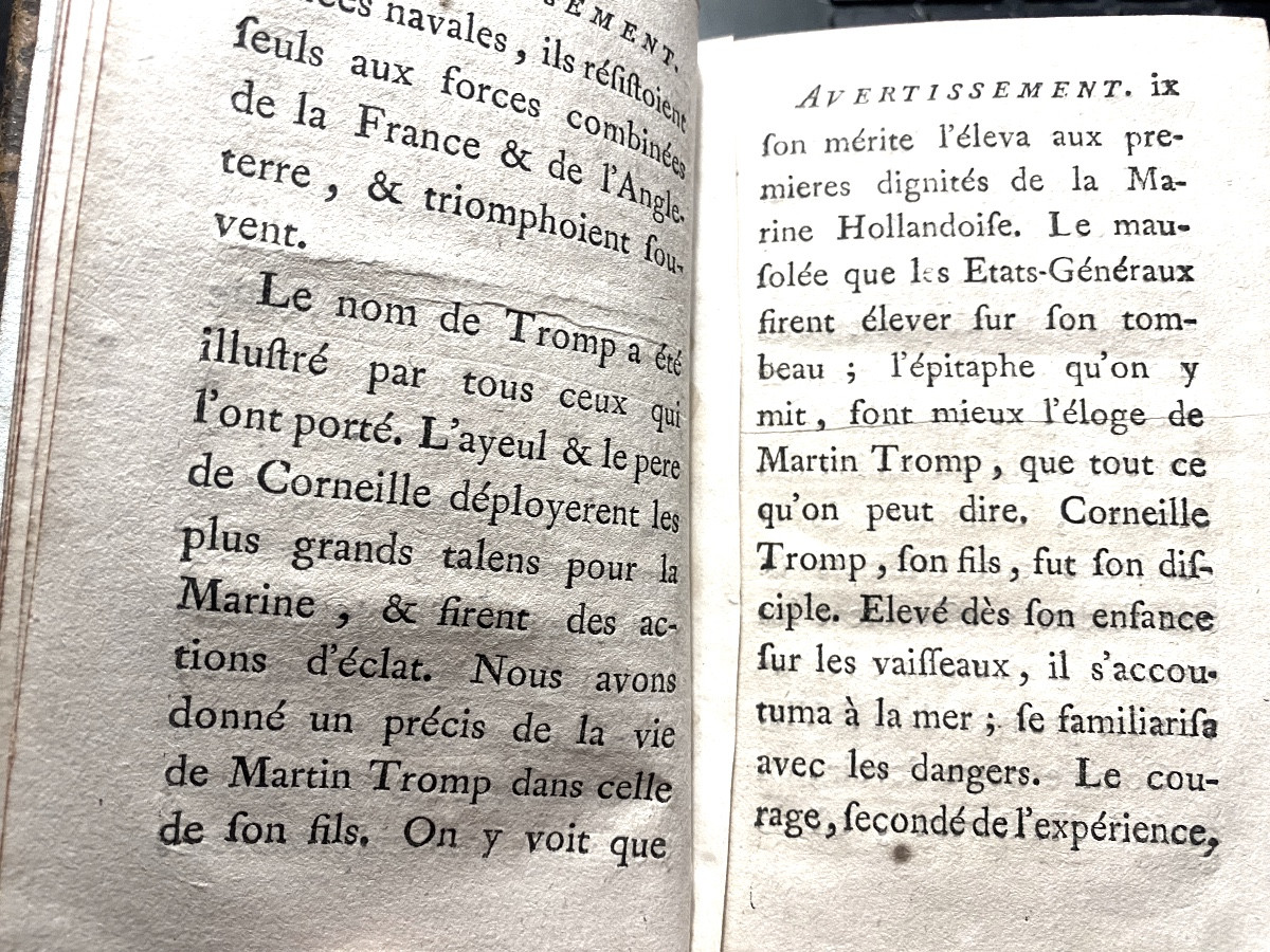 Charming Copy Of The "life Of Tromp" Lieutenant-general Of The Naval Armies Of Holland 1784-photo-2