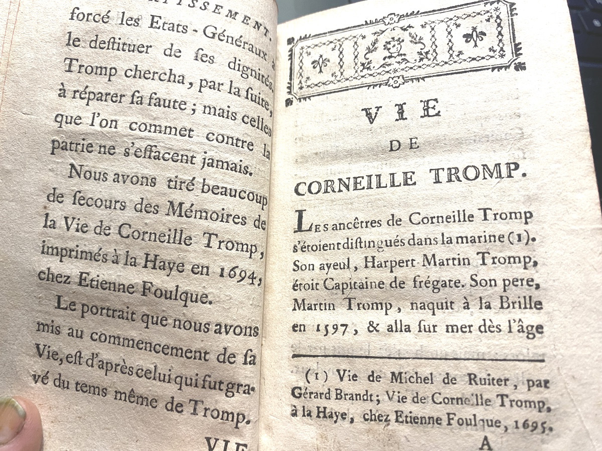 Charming Copy Of The "life Of Tromp" Lieutenant-general Of The Naval Armies Of Holland 1784-photo-4