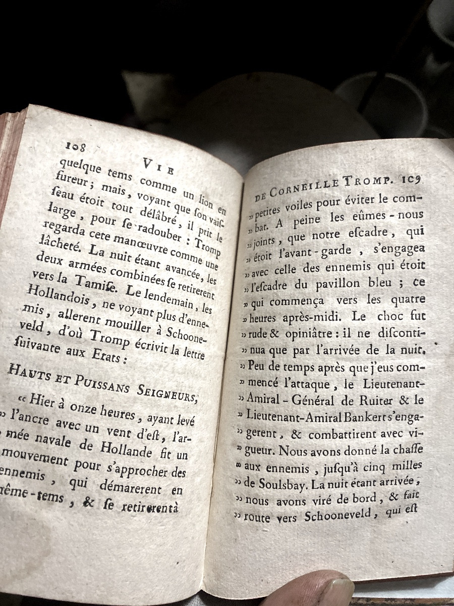 Charming Copy Of The "life Of Tromp" Lieutenant-general Of The Naval Armies Of Holland 1784-photo-8