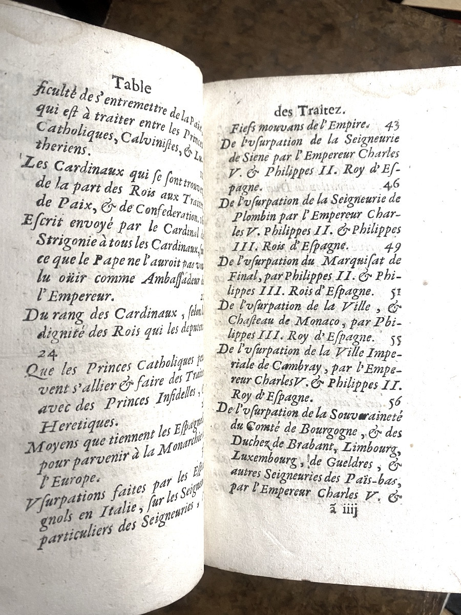 Vol. In 12; 1681 In Paris: Memoirs And Instructions For Serving In The Negotiations Of France-photo-1