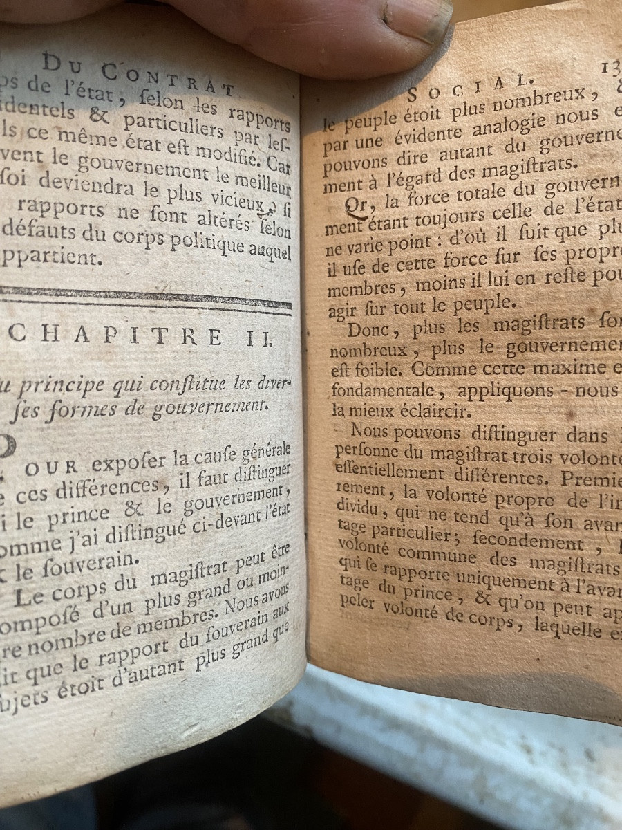 Ed. Toulousaine End Of 18th Century: From The Social Contract, Or Principles Of Political Law, By Jj Rousseau-photo-4