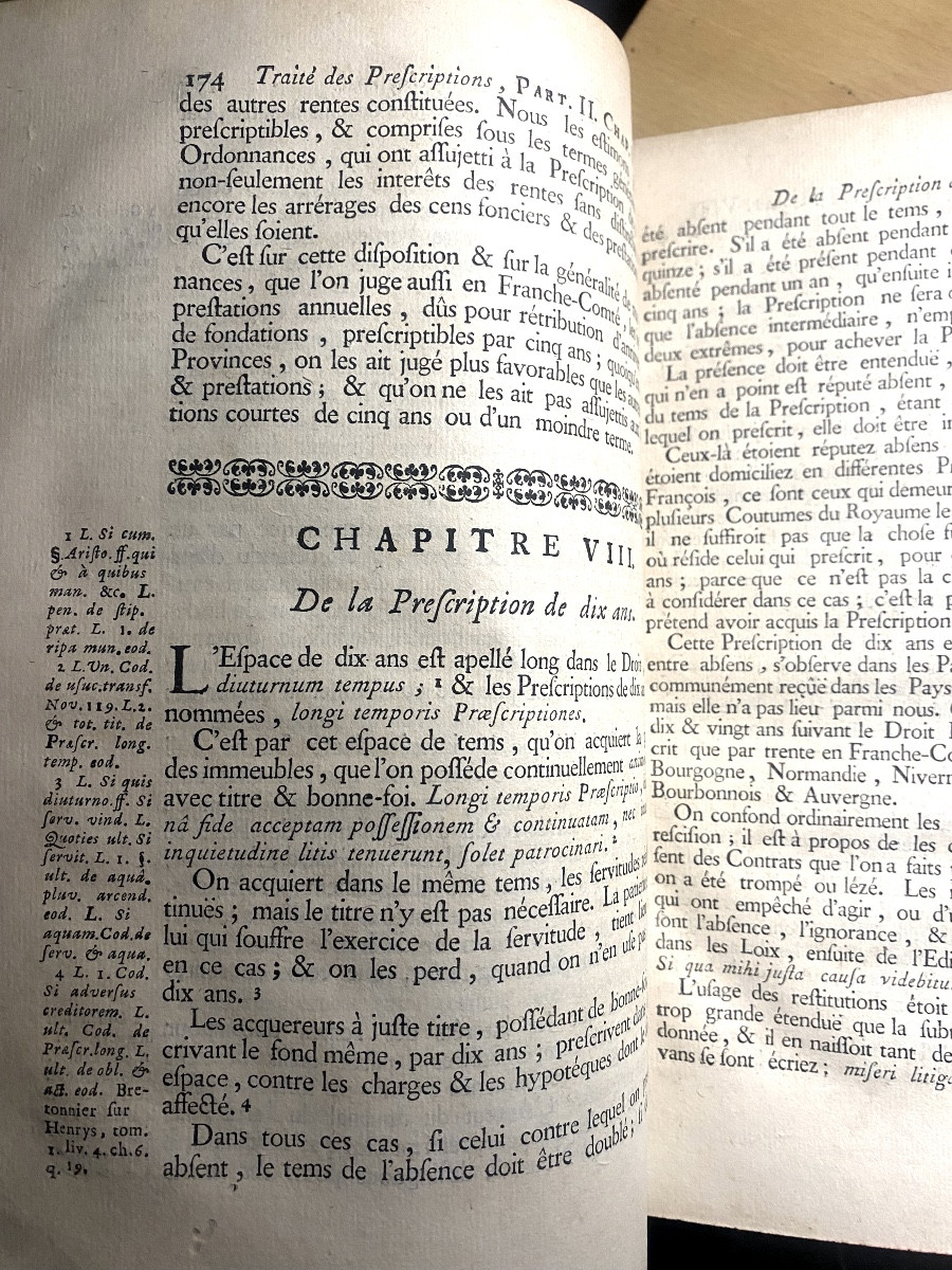 Beautiful Vol. 4: "treatise On The Prescriptions Of The Alienation Of The Property Of The Tenths" Fi D De Charnage-photo-4