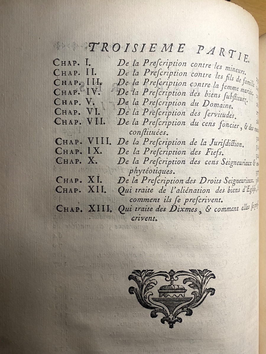 Beautiful Vol. 4: "treatise On The Prescriptions Of The Alienation Of The Property Of The Tenths" Fi D De Charnage-photo-7