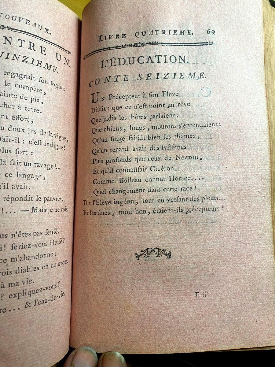 Fort Vol.in8 . Trois Tomes "le Petit Neveu De Boccace" Imprimé Sur Papier Rose . Nouv. Ed. 1787-photo-7