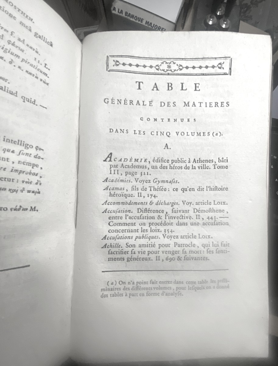 5 Vol.  In 8 :" Oeuvres Complètes De Démosthène Et F'eschine" Traduites En Français. Paris 1777-photo-5