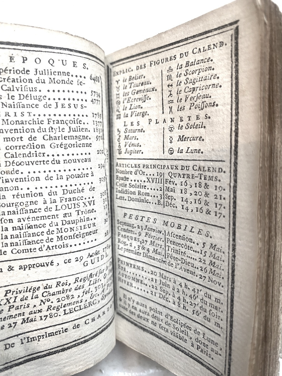 Precious Almanac: Cute, Curious And Useful New Year's Gifts For The Year 1785 Decorated Red Morocco-photo-4