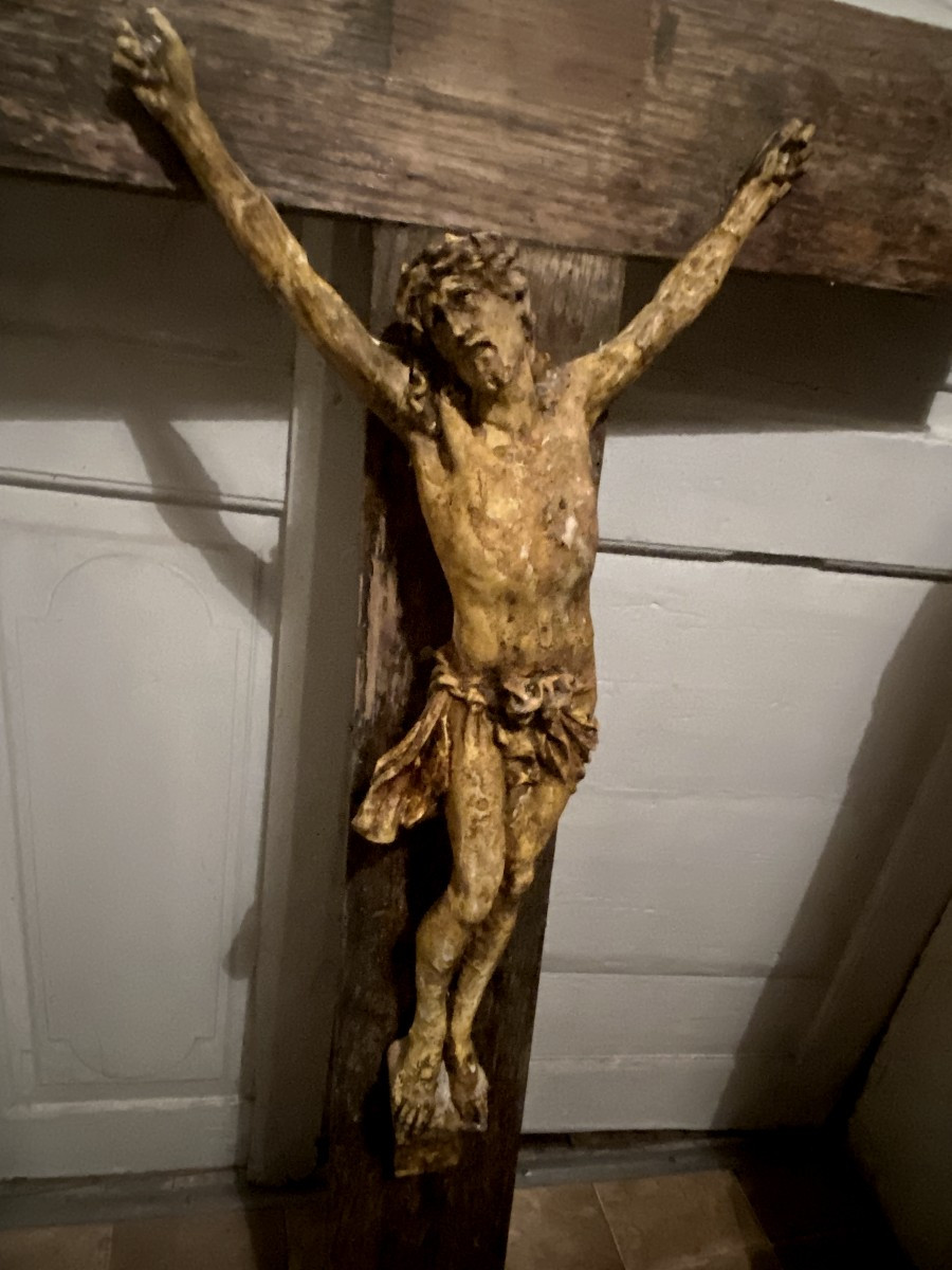 Large Jansenist Christ From A Religious Community Of Puy En Velay In Stucco Around 1700-photo-2