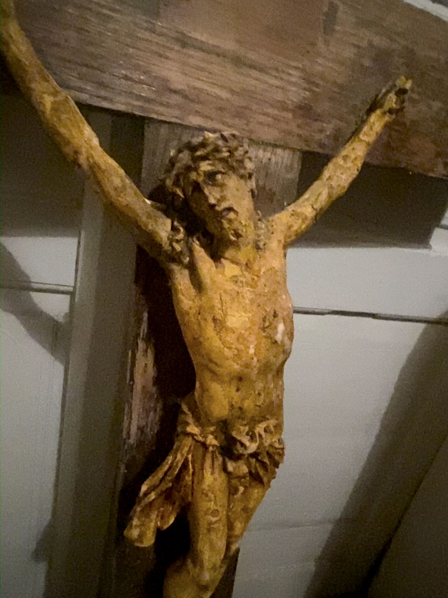 Large Jansenist Christ From A Religious Community Of Puy En Velay In Stucco Around 1700-photo-3