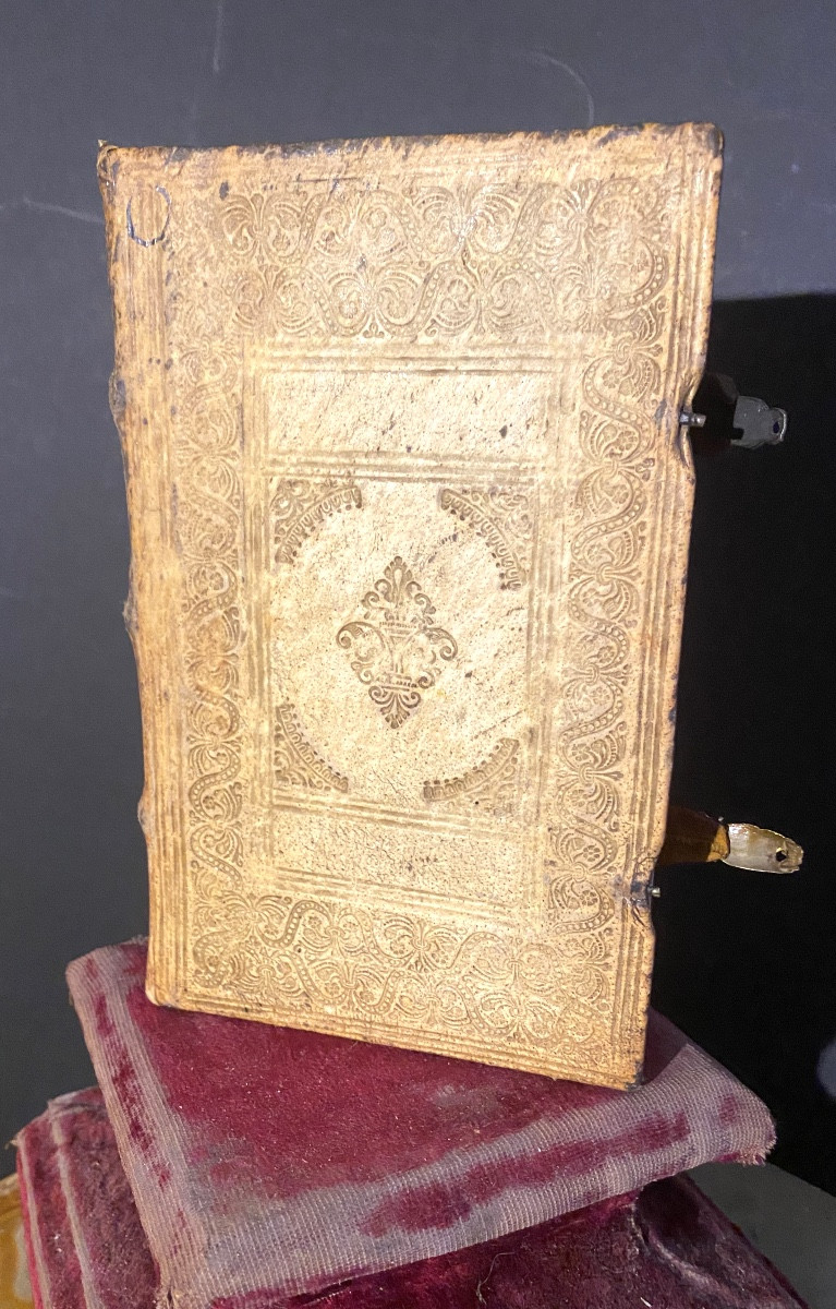 Rare Book In Pigskin With Clasps / "instructions For Liturgical Musical Practice" 1700