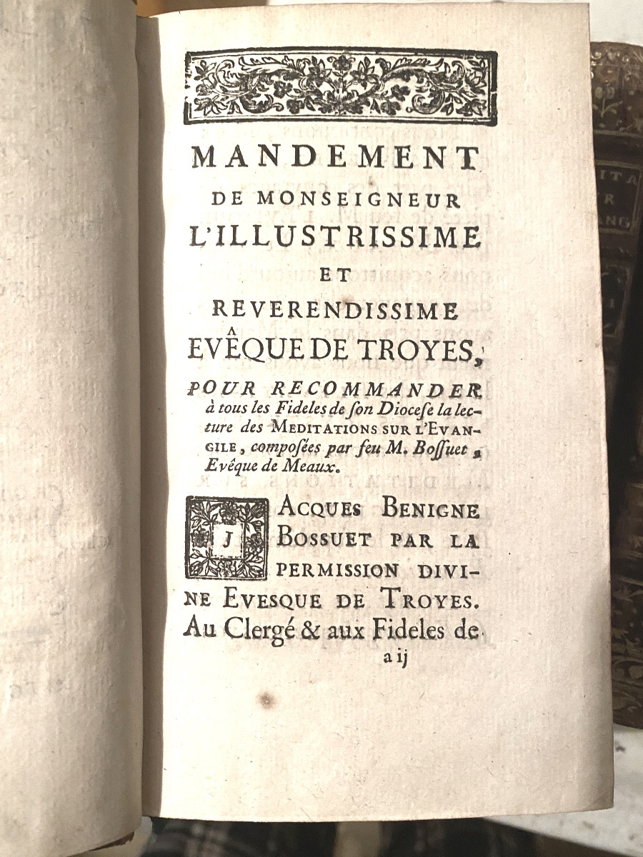 Méditations sur l'Evangile , ouvrage posthume de Jacques-Bénigne Bossuet Evesque de Meaux .1752-photo-3