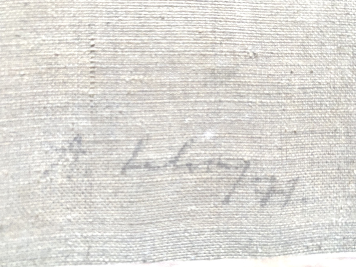 "Bords de Seine dans la Région de Rouen" huile /toile Impressionniste signée Albert Lebourg .77-photo-2