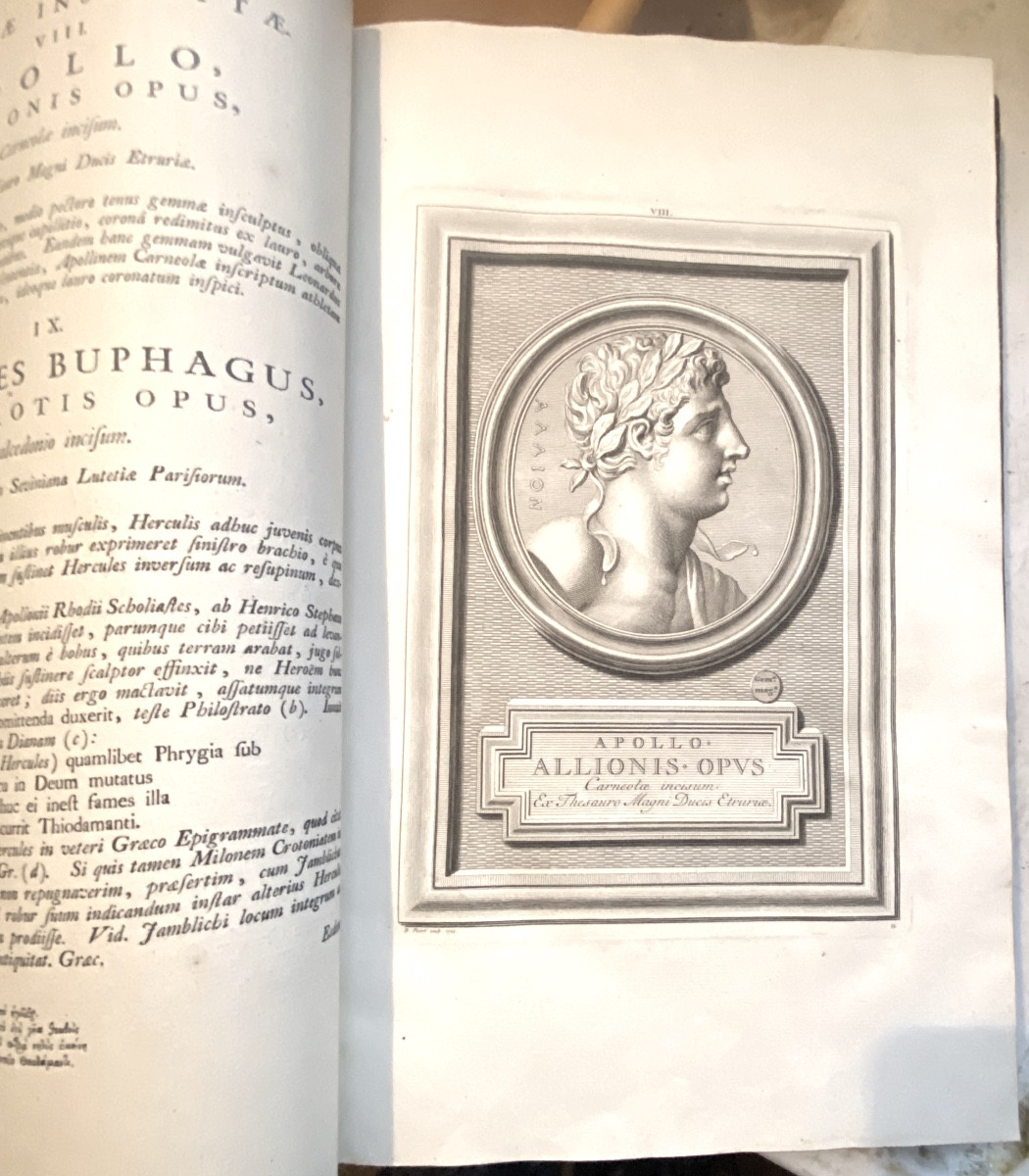  Bel In-Plano en veau blond de 1724 ,Amsterdam :"Pierres Antiques Gravées" , par Bernard Picart-photo-3