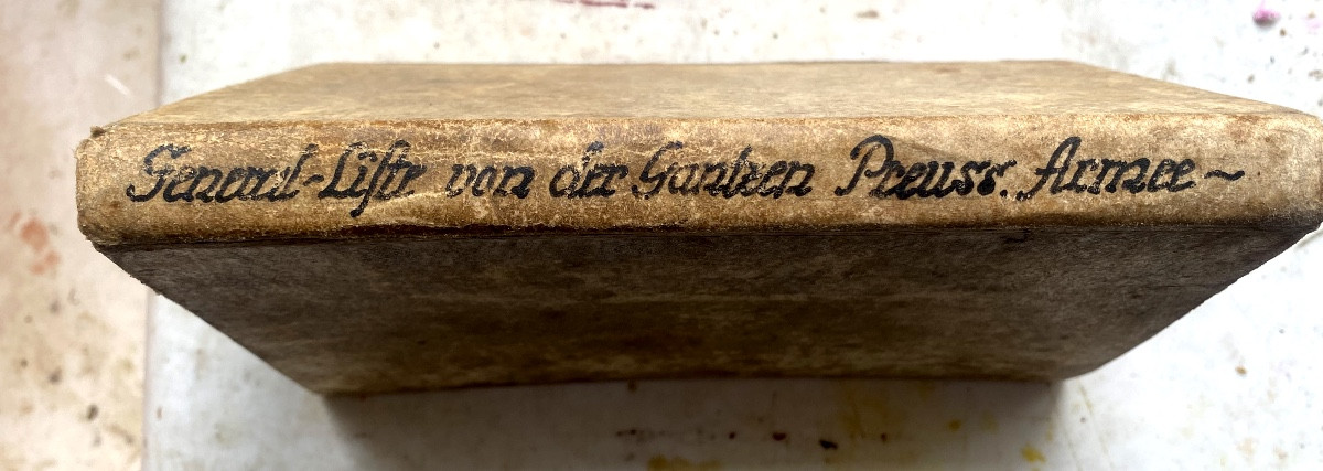 Handwritten Painted Book: "general Lisle Von Der Ganken Pruss. Army With Gouache On The Frock Coats-photo-2