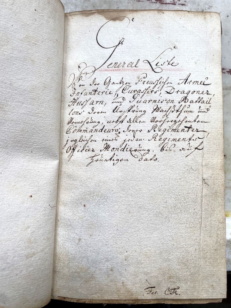Handwritten Painted Book: "general Lisle Von Der Ganken Pruss. Army With Gouache On The Frock Coats-photo-3
