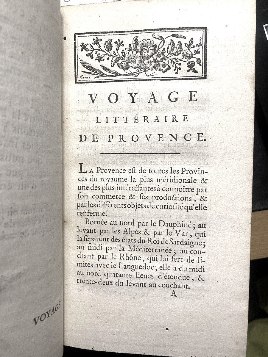 By Mr. Papon Of The Oratory: "literary Journey Of Provence" In 1 Vol. In 12. Paris 1780. Bel.-photo-8