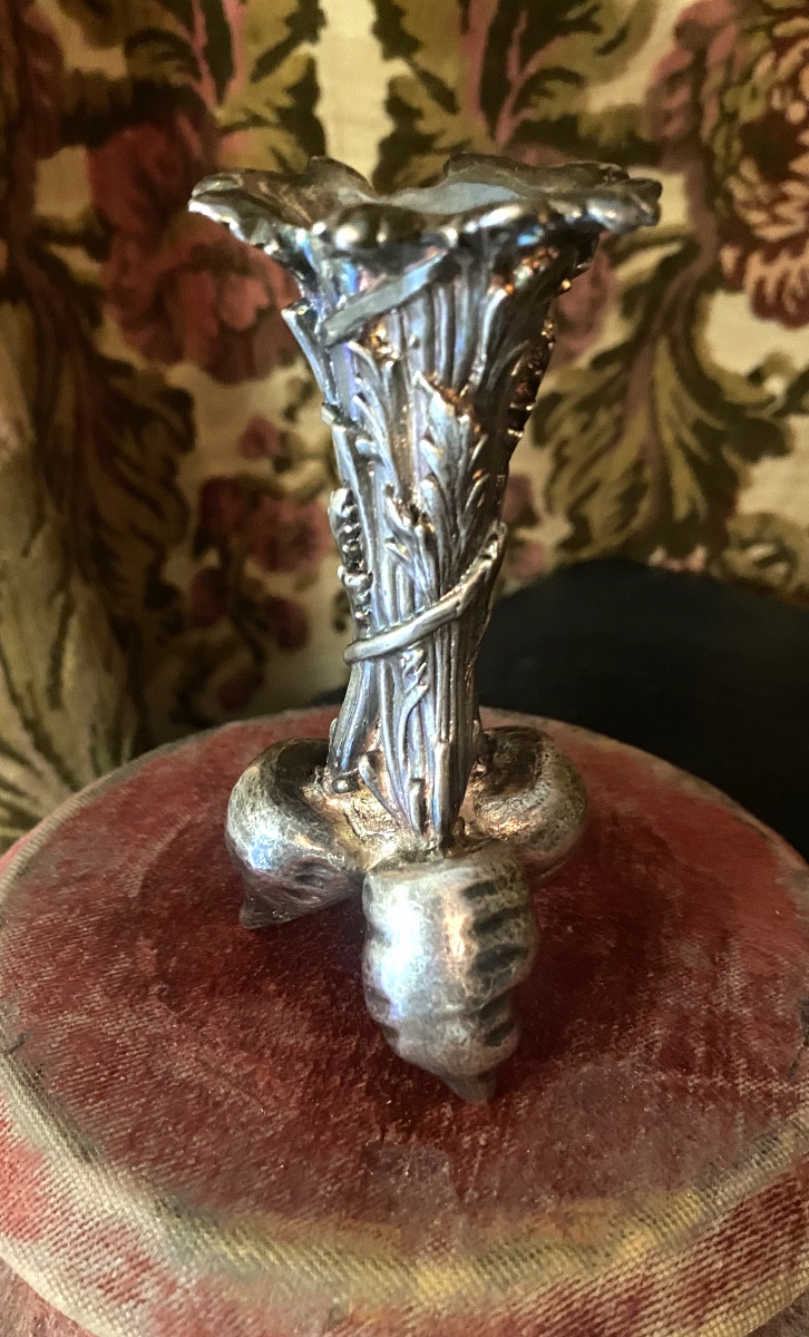 Christofle Silver-plated Soliflore Vase From The 19th Century Carrot Bunch Collection-photo-2