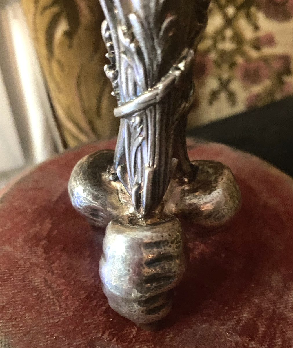 Christofle Silver-plated Soliflore Vase From The 19th Century Carrot Bunch Collection-photo-3