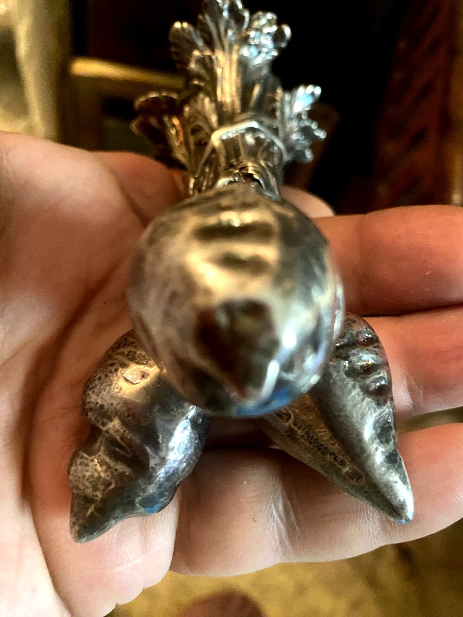 Christofle Silver-plated Soliflore Vase From The 19th Century Carrot Bunch Collection-photo-6