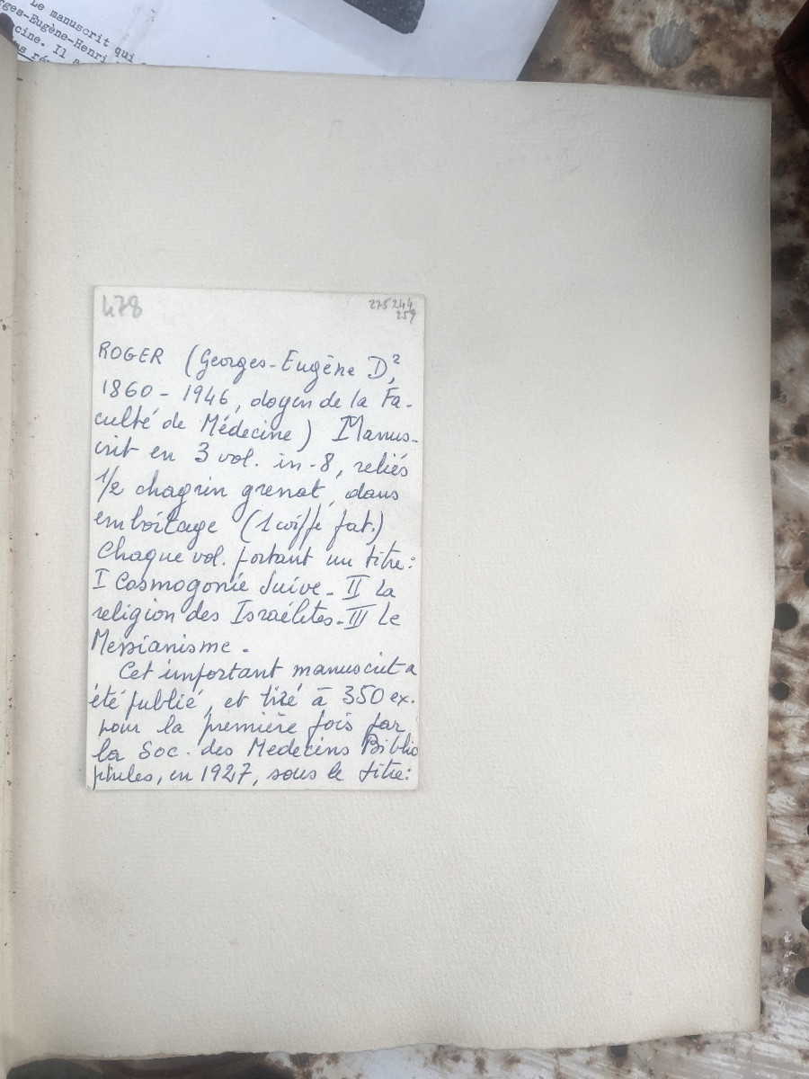 Rare Manuscript Submitted To The National Library Of Geh Roger "revealed Religions" 1927.-photo-3