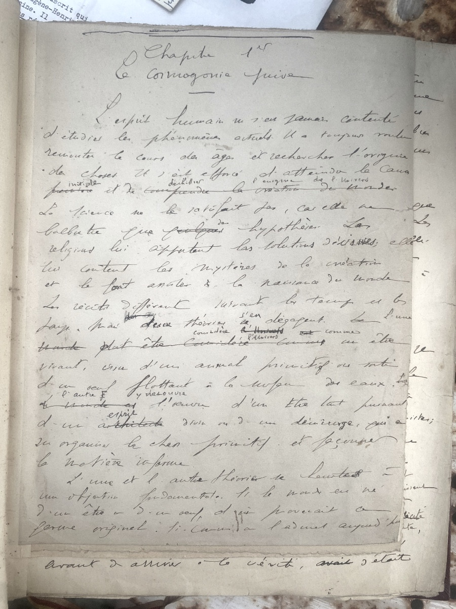 Rare Manuscript Submitted To The National Library Of Geh Roger "revealed Religions" 1927.-photo-1