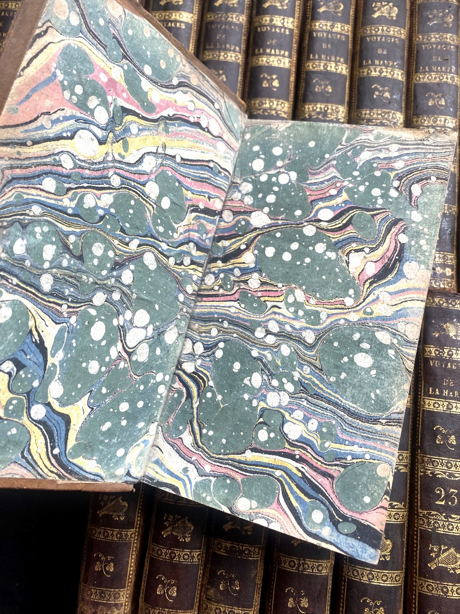 Beautiful Series In 28 Vol. In 12: Summary Of The General History Of Travel; Jj La Harpe 19th-photo-4
