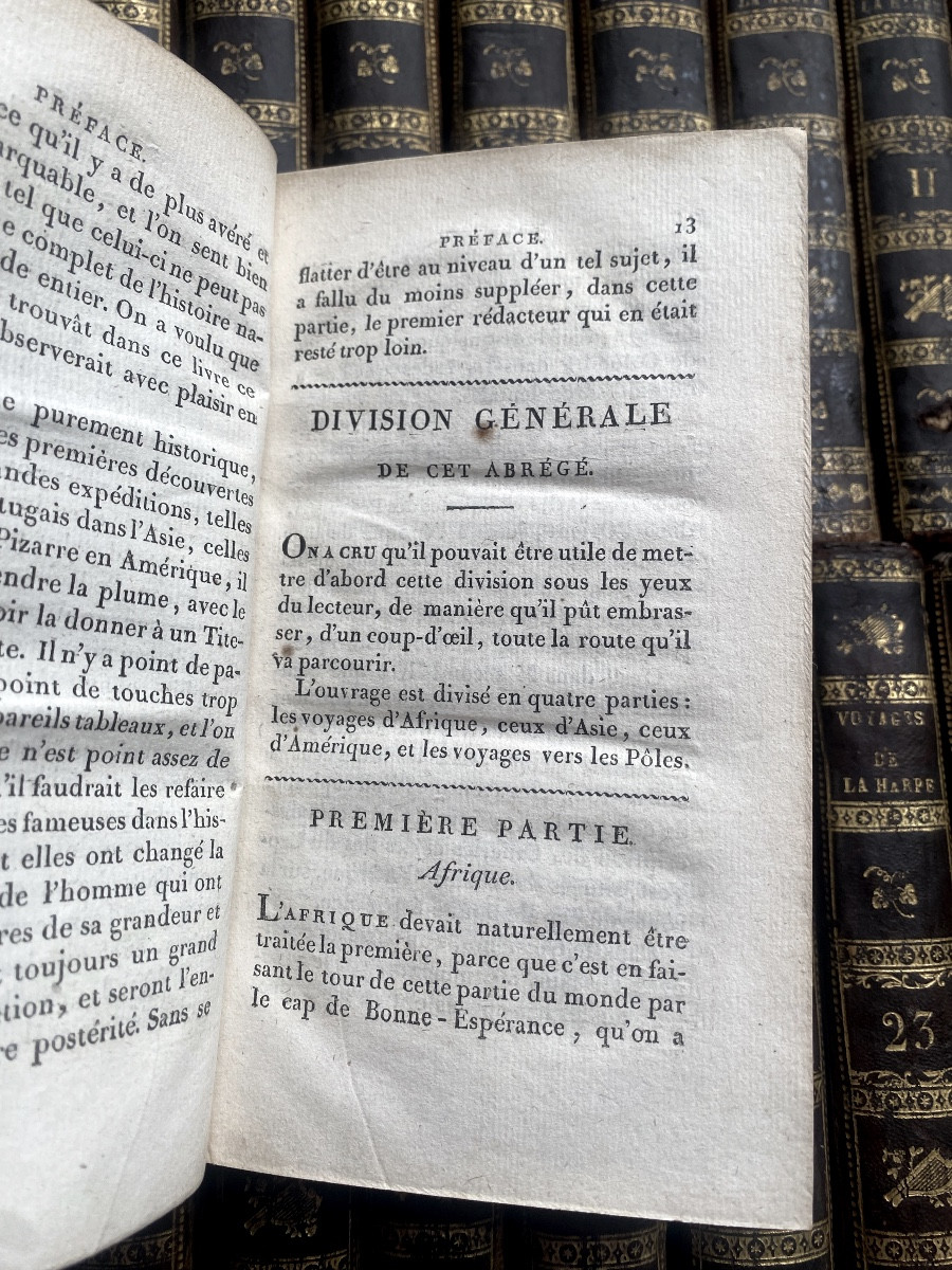 Beautiful Series In 28 Vol. In 12: Summary Of The General History Of Travel; Jj La Harpe 19th-photo-1