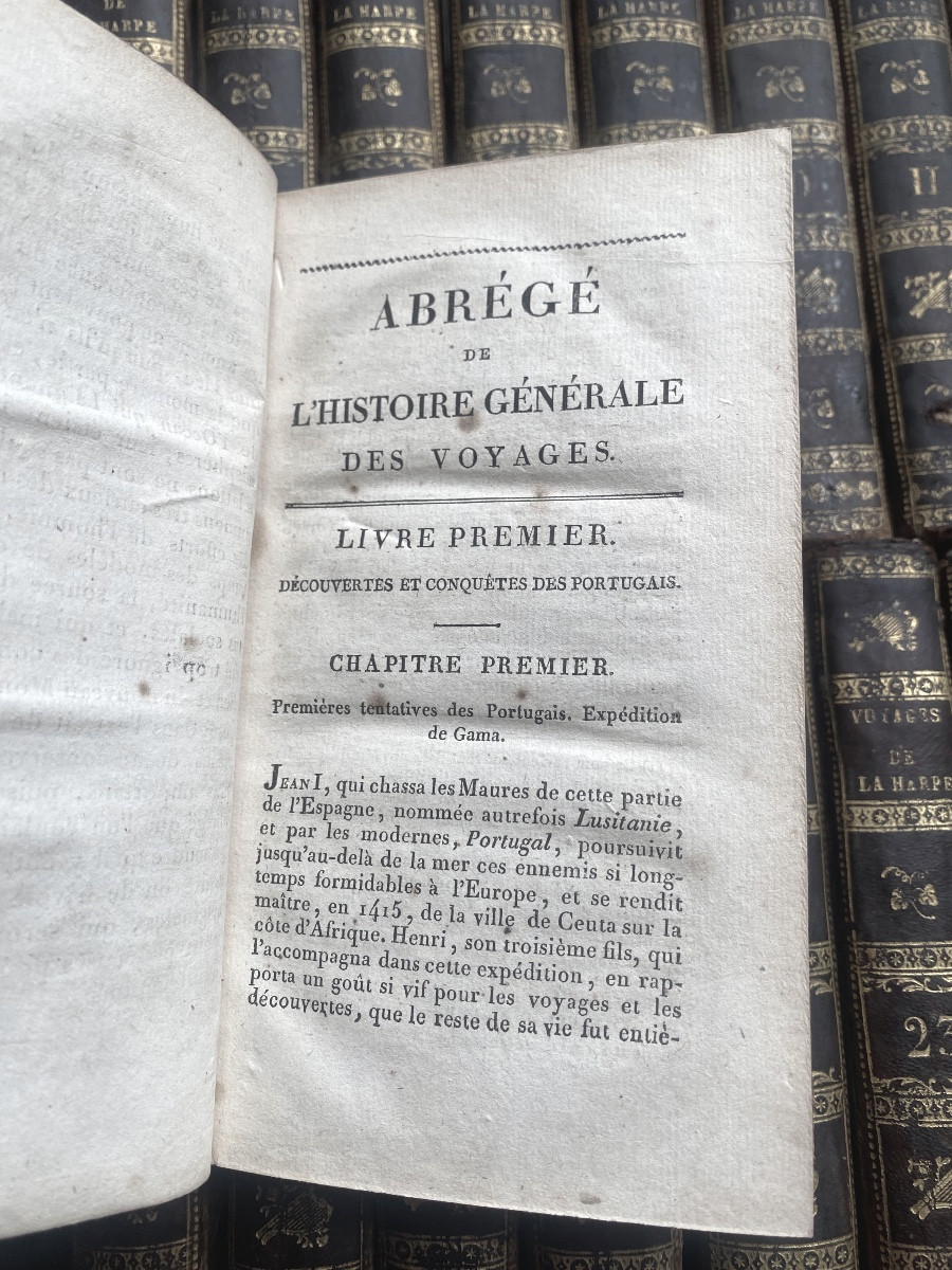 Beautiful Series In 28 Vol. In 12: Summary Of The General History Of Travel; Jj La Harpe 19th-photo-8