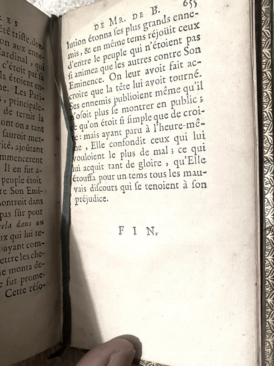 Mémoires de Mr de Bouy ,Secrétaire de Mr le Cardinal de Richelieu , 2 Vol. In.12 Amsterdam 1711-photo-7