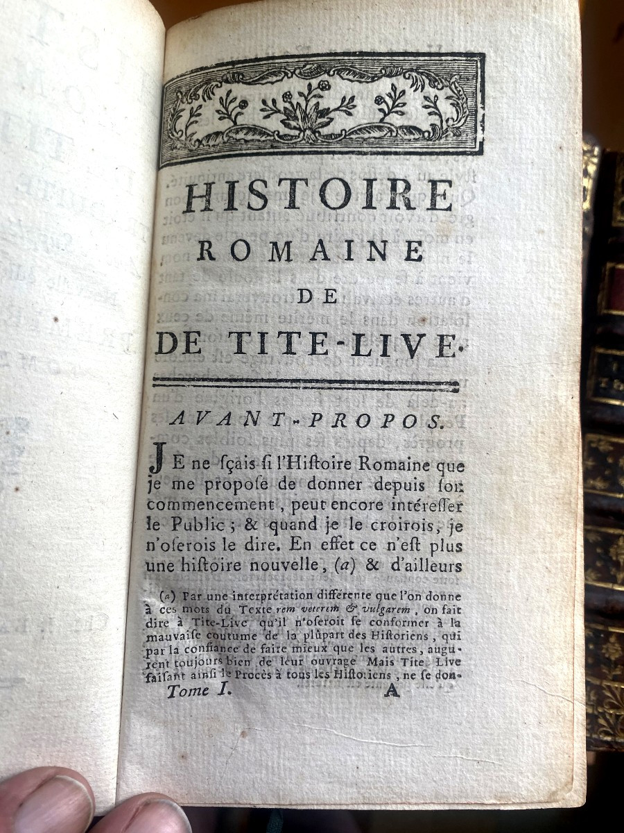 Divided Into 4 Decades "roman History Of Titus Livius" Translated Into French In Paris 1770. Barbou-photo-2