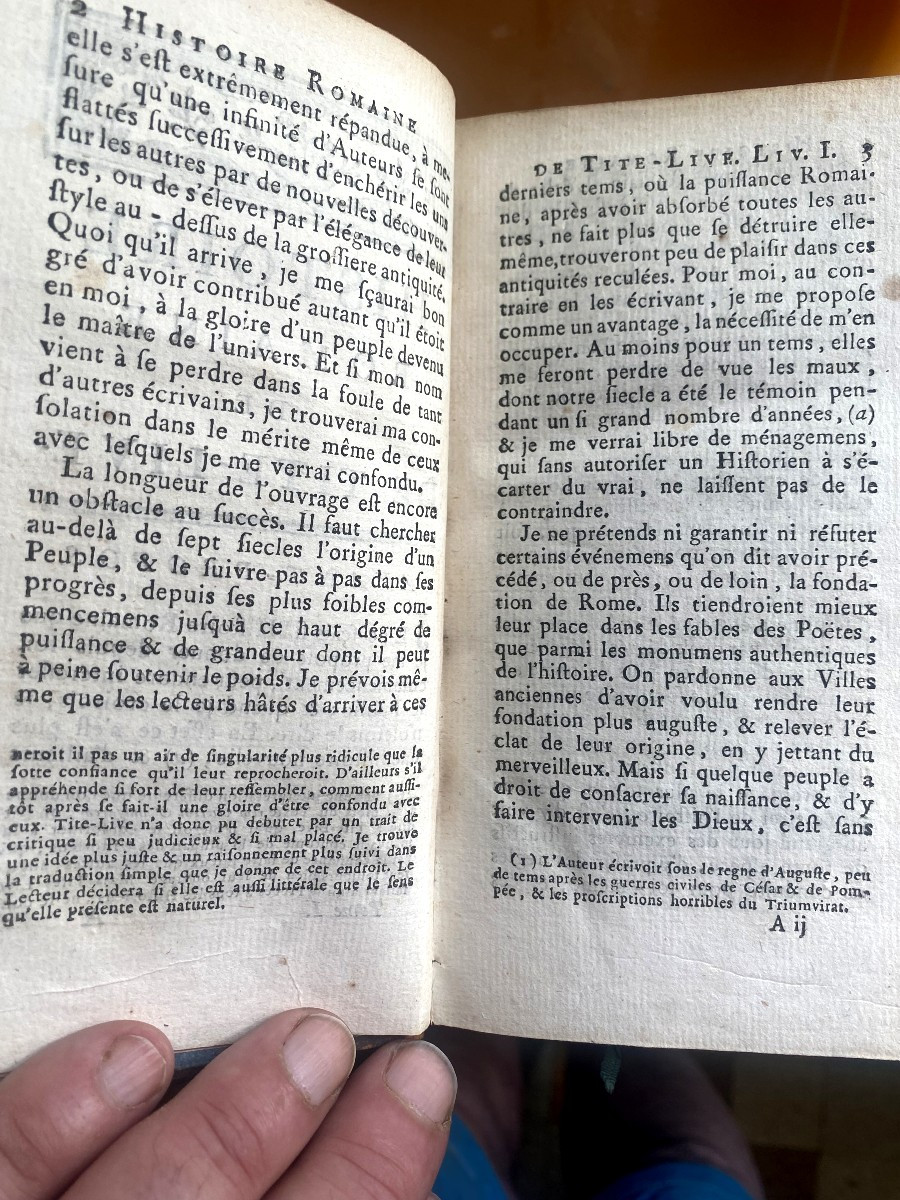 Divided Into 4 Decades "roman History Of Titus Livius" Translated Into French In Paris 1770. Barbou-photo-3