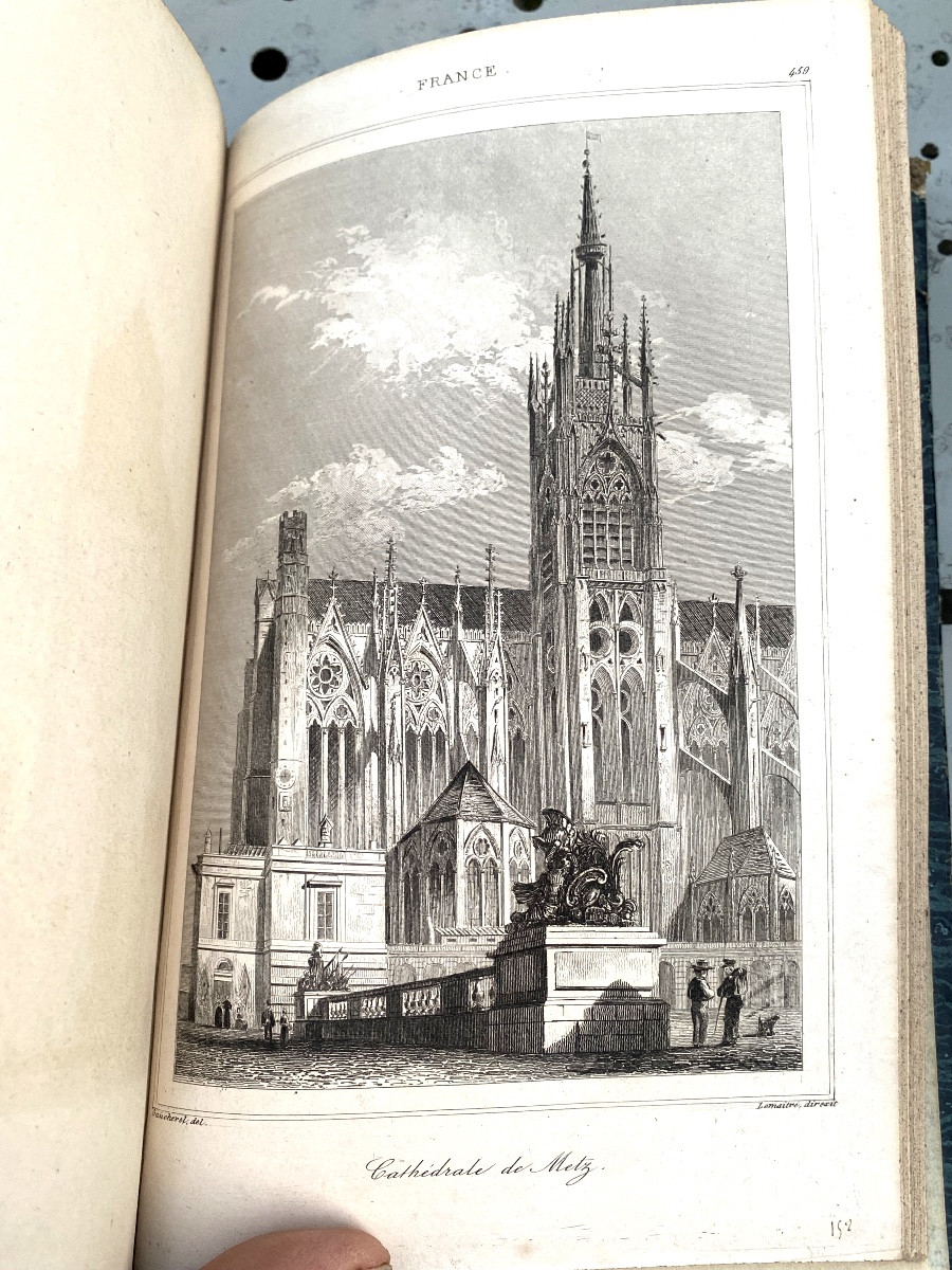 Atlas In Three Beautiful Vol. In8 Of The Encyclopedic Dictionary Of The History Of France 613 Illust.-photo-3