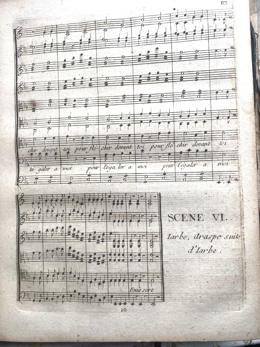 Belle partition in-folio "Didon" Tragédie Lyrique en trois actes Représenté en 1783 Par Piccini-photo-3