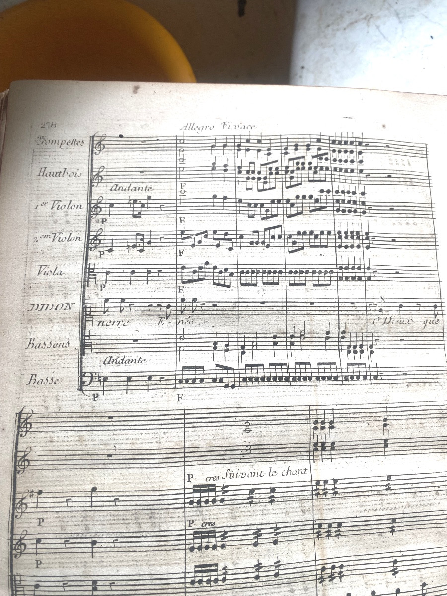 Belle partition in-folio "Didon" Tragédie Lyrique en trois actes Représenté en 1783 Par Piccini-photo-7