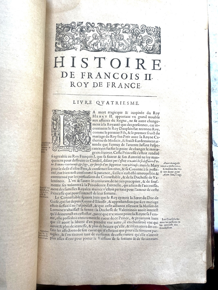 Beautiful Folio In Paris 1631 "history Of France Under The Reigns"..by The Late Pierre Matthieu, Paris-photo-4