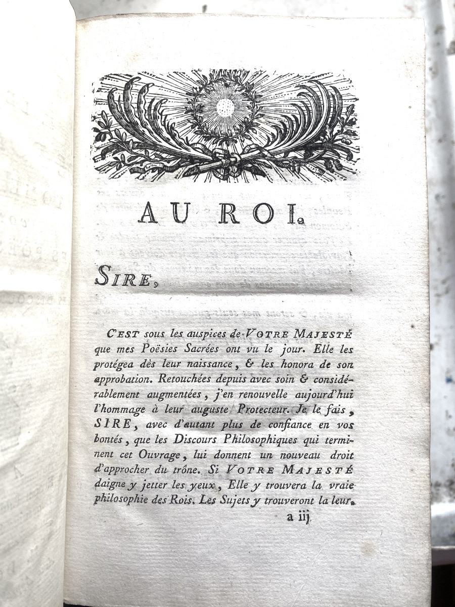 4 Beautiful Vol. In8: "works Of Mr. Le Marquis De Pompignan" With A Trip To Provence, 1784 Paris-photo-4
