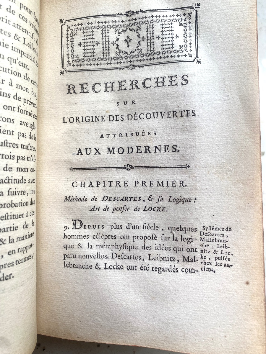 2 Vol. In 8: "research On The Origin Of Discoveries Attributed To The Moderns" L. Dutens Paris-photo-8