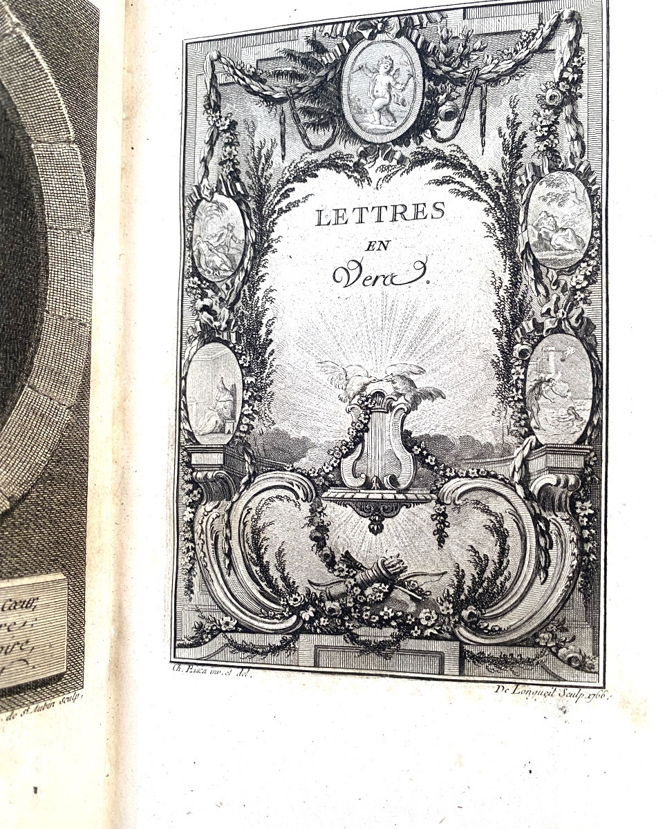 4 Beaux Vol. In 8 : "Contes , Oeuvres Mêlées , la Déclamation" illustrés de Dorat rare reliure-photo-3