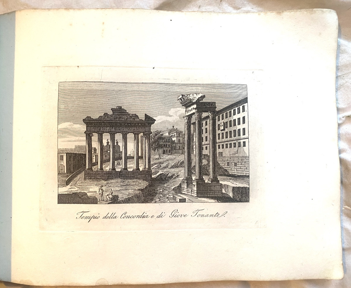 Beau Carnet complet  fin du XVIIIème de vues gravées de Rome:"NUM CENTO VEDUTE DI ROMA complet.-photo-2