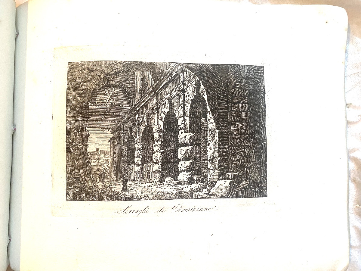 Beau Carnet complet  fin du XVIIIème de vues gravées de Rome:"NUM CENTO VEDUTE DI ROMA complet.-photo-3