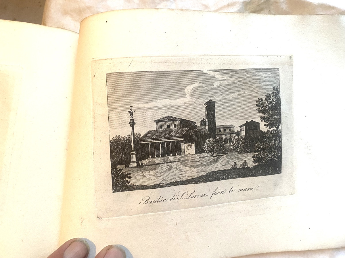 Beau Carnet complet  fin du XVIIIème de vues gravées de Rome:"NUM CENTO VEDUTE DI ROMA complet.-photo-6