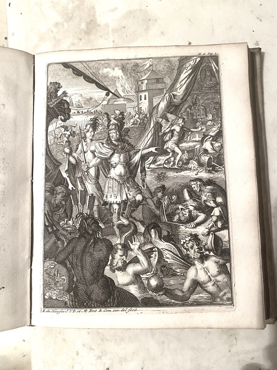 Vol. In 4 en velin de 1735 Amsterdam: Wilhem De Derde Engeland , Schotland Vrankryk en Ierland.-photo-3