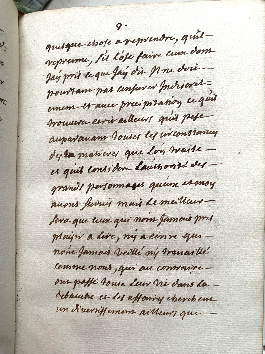 Beau Manuscrit lisible 18ème en deux volumes In 12 :"Les Nuits Attiques d'Aulu-Gelle" -photo-8