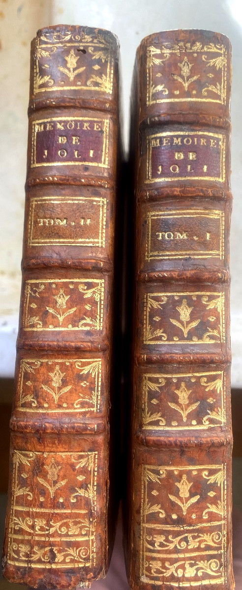 2vol.In12:"Mémoires de Guy Joli" Conseiller au Châtelet de Paris (Cardinal de Retz) 1777 Genève