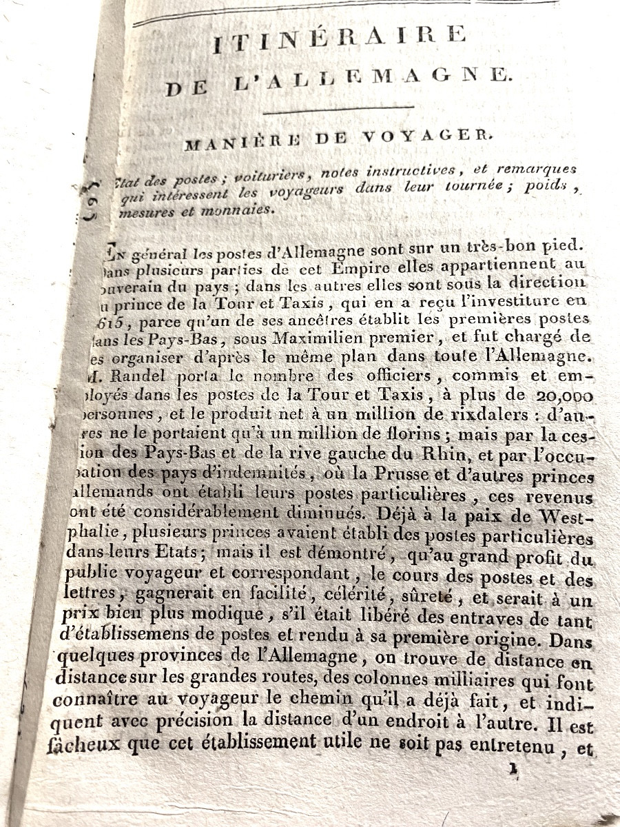 "Itinéraire de l'Allemagne" guide du voyageur paysages et étapes , a Paris 1806 , in 12 rel. At-photo-4