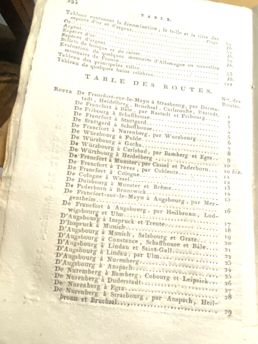 "Itinéraire de l'Allemagne" guide du voyageur paysages et étapes , a Paris 1806 , in 12 rel. At-photo-7