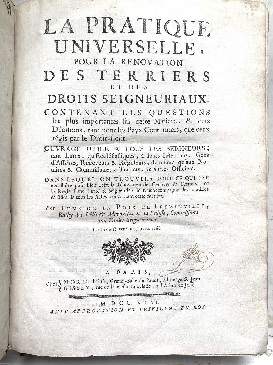 Beautiful Vol. In 4: Universal Practice For The Renovation Of Territories And Seigneurial Rights-photo-3