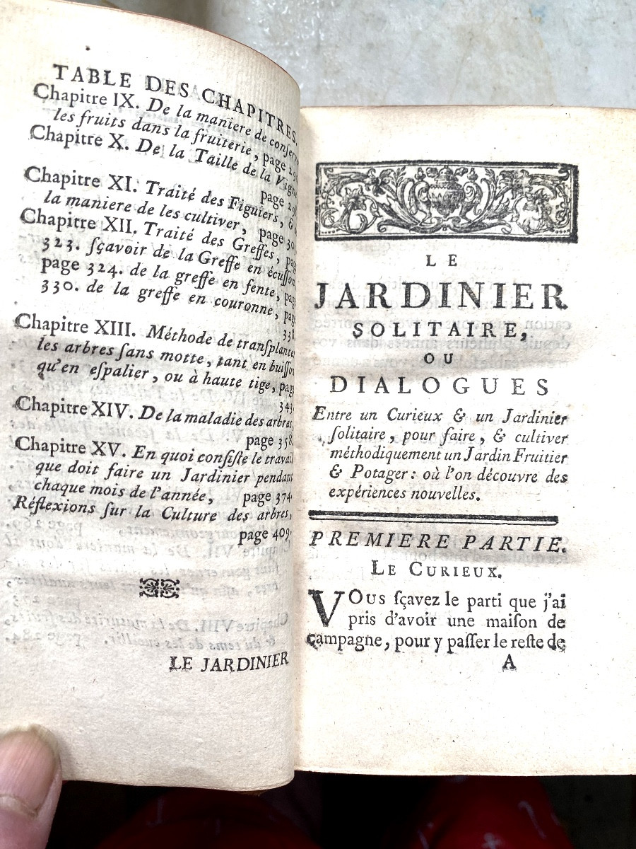 Le Jardinier Solitaire , ou Dialogues entre un Curieux et un Jardinier Solitaire . A Paris 1738-photo-5