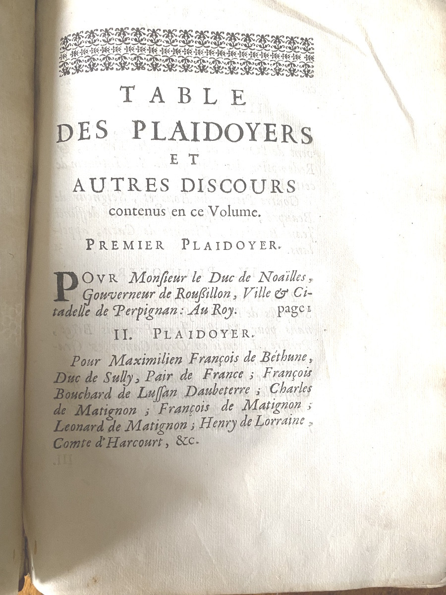 Bel In 4 de 1670 : "Plaidoyers et autres oeuvres d'Olivier Patru" Conseiller du Roi . Paris-photo-3