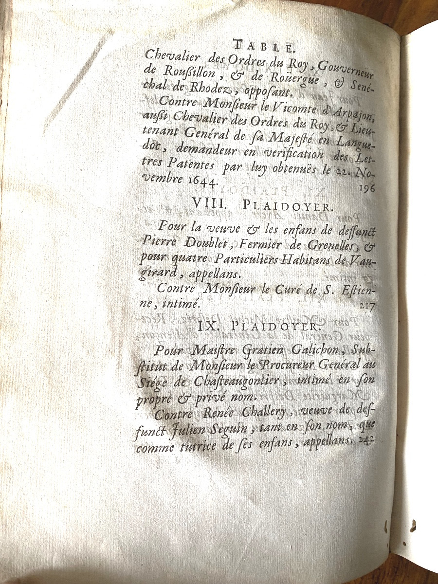 Bel In 4 de 1670 : "Plaidoyers et autres oeuvres d'Olivier Patru" Conseiller du Roi . Paris-photo-2