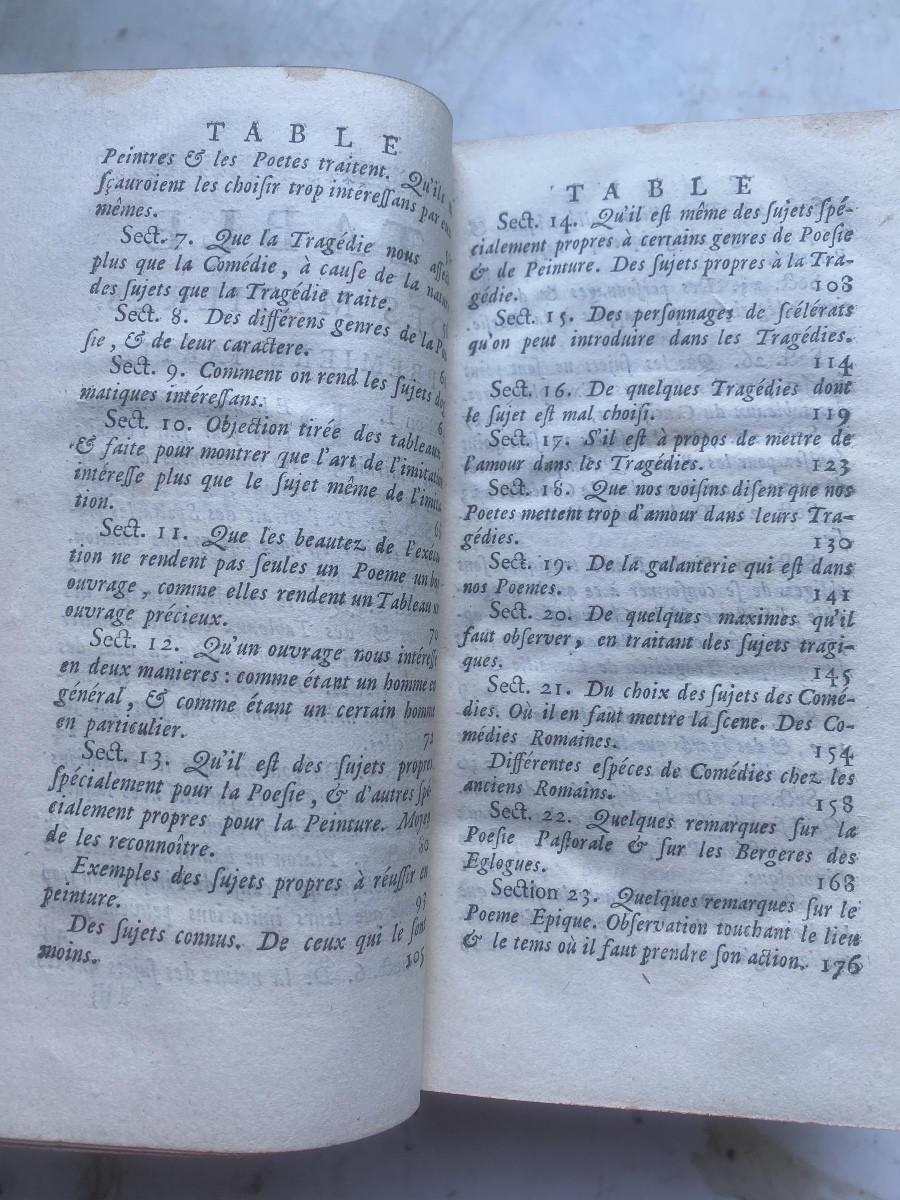 Two Beautiful Volumes In 12: "critical Reflections On Poetry And Painting", By M. l'Abbé Du Bos-photo-2